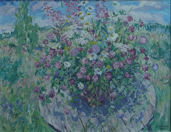 Букет полевых цветов. х_м, 76х95