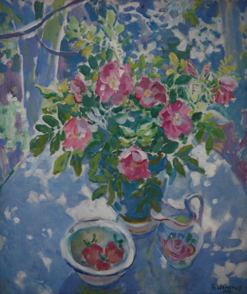 Солнечные зайчики. холст масло, 70х60